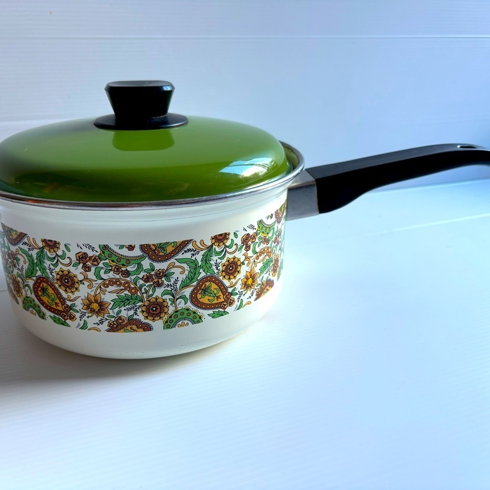 Vintage Green Enamel Cookware
